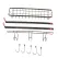 Refrigerator Hanging Shelf Nail Free with Hooks Black Refrigerator Spice Rack for Home Kitchen Double Layer