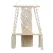 Wall Hanging Shelf - Tier Wall Shelves with Handmade Woven Rope - Boho Shelves Organizer Hanger for Kitchen, Bathroom, Home Storage, Floating Indoor Plant Wall Shelf (white)