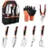 Garden Tools Set, 8 Piece Gardening Tools Set with Non Slip Ergonomic Handle, Heavy Duty Garden Tool Set with Storage Bag, Gardening Kit for Women, Garden Hand Tools Gift for Women and Men, Orange