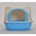 YES4PETS Medium Hooded Cat Toilet Litter Box Tray House With Scoop Blue