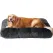 Fluffy Dog Crate Bed for Extra Large Dogs, Plush Faux Fur Pad, Calming Anti Anxiety XL Bed for Crate, Washable Soft Warm Dog Mat with Non-Slip Bottom - Dark Gray - Size 44"L x 33"W