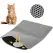 Cat Litter Mat ，60x45cm Double-Layer Honeycomb Design, Waterproof & Urine-Proof, Traps Litter to Keep Floors Clean(Gray)