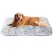 Fluffy Dog Crate Bed for Extra Large Dogs, Plush Faux Fur Pad, Calming Anti Anxiety XL Bed for Crate, Washable Soft Warm Dog Mat with Non-Slip Bottom - Gray - Size 35.4"L x 23.6"W