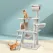 i.Pet Cat Tree 141cm Tower Scratching Post Scratcher Condo Wood House Bed Beige