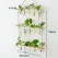 3 Tiered Wall Hanging Plant Terrarium with Wooden Stand Flower Vase Glass Planter for Hydroponic Plant Cutting Home Garden