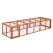 i.Pet Chicken Coop Wooden Pet Run Rabbit Hutch Large Outdoor Cage with Play Area Brown