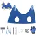 Cat, Dog Hanging Bag - 11-Piece Pet Grooming Hammock - For Easy Nail Trimming - Size S - Pet Hammock - Pet Grooming - Pet Care Hammock - Pet Nail Trimming Harness - 57x44.5 Cm - Blue
