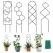 Plant Trellis for Climbing Plants Indoor, 15.94Inch Small Garden Metal Houseplant Trellis for Potted Plants Outdoor 4 Patterns