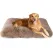 Fluffy Dog Crate Bed for Extra Large Dogs, Plush Faux Fur Pad, Calming Anti Anxiety XL Bed for Crate, Washable Soft Warm Dog Mat with Non-Slip Bottom - Camel - Size 23.6"L x 17.5"W
