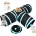 Cat Tunnel - 3 Passages - Play Tunnel for Animals - Cat Tunnel with Play Ball - Cat Tunnel - Cat House - Cat Play Tunnel - Rabbit Tunnel - Crawl Tunnel - Cat Toys - Blue