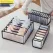 Black Drawer Underwear Organiser Set - 3 Piece Mesh Storage Boxes for Bras Underwear Socks