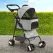 i.Pet Pet Stroller Dog Pram Cat Carrier Travel Large Pushchair Foldable 4 Wheels Grey