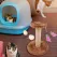 Scratcher Tower, Durable Cat Tree Tower, Cat Scratching Post,  Double Layer Vertical  with Fluffy Balls, Tall for Indoor Cats