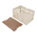 Camping Picnic Basket Foldable Large Capacity Multifunction Handheld Camping Storage Basket Camping Storage Box Grey White S