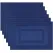 Placemats, Washable Woven Vinyl Placemats for Dining Tables, Easy to Clean Plastic Placemats Set of 6 (18 X12 Inch, Navy Blue)