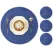 Round Braided Placemats 15inch, Placemats Set of 4 Non-Slip, Round Placemats Heat Resistant, Woven Placemats for Kitchen Dining Tables-Dark Blue Color