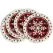 Placemats - Set of 4 - Round snowflake placemats - Round Christmas placemats - Restaurant decoration placemats