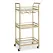 Artiss Kitchen Island Cart Trolley Rolling Serving Storage Wine Glass 43cm Gold