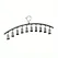 3PCS Windproof Clothes Drying Rack Balcony Hanger Pantyhose Underwear Clips - Black