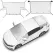 2 Piece Car Windshield Sunshade Set, Front & Rear Window Sun Shade with Magnetic Edges and Side Mirror Covers, Foldable Sun Visor, Blocks UV Rays and Keeps Car Cool(Unobstructed Rearview,Silver)