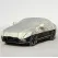 Half Car Cover Sedan with Green Reflective Strip,All Weather Car Body Cover for Sun, Rain, Dust(Fit Sedans, compact SUVs Length 4.3m to 4.5m)-Sand gold