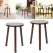 2Pcs Small Side Table Round End Table Wood Plant Stand Super Thick 3-Legs Stool