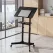 Artiss Mobile Lectern Stand, Adjustable Sit-to-Stand Presentation Podium w/ Wheels Black