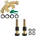 Brass Garden Hose Splitter (4 Way) + 5" Jet Sweeper Garden Hose Nozzle
