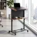 Artiss Mobile Lectern Podium Stand with Storage Shelf Height Adjustable Laptop Desk Black & Walnut