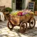 Gardeon Wooden Planter Cart Garden Decor Plant Stand Fir Wood Flower Wagon Wheels XL