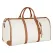 2-in-1 Foldable PU Leather Travel Bag, Convertible Suitcase, Travel Garment Bag for Women White