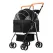 Foldable 2 in 1 Pet Stroller for Outdoor Travel Outing Lightweight Pet Carrier - Black