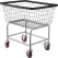 Wire Laundry Cart Wire Laundry Basket 2.8 Bushel Heavy Duty w/ 4'' Wheels