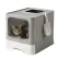CARLA HOME Foldable Enclosed Cat Litter Box with Scoop - Grey - Plastic - Kitty Litter Tray
