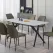Dining Table Rectangular Shape White Sintered Stone Top Powder Coated Iron Legs