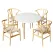 1 Artiss Dining Table and 4 Chairs Set Wishbone Wood
