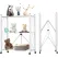 CARLA HOME 3-Tier Foldable Storage Shelf with Wheels for Kitchen, Garage, Pantry or Basement (White)