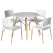 1 Artiss Dining Table and 4 Chairs Set Round White