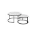 Nesting Style Coffee Table - White on Black - 80cm/60cm