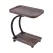 C-Shaped Corner End Table with Wheels Sofa Side