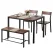 Artiss Dining Table and Chairs Set of 4 Bench Kitchen Furniture Rustic Brown