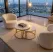Interior Ave - Premier Nested Coffee Table Set - White Marble Stone