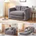 Artiss 2 Seater Corduroy Convertible Sofa Bed Pull Out Boneless Couch Grey