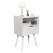 White Nightstand Modern Solid Wooden Open Shelf Bedside Table with One Storage Drawer and Solid Legs for Living Room Bedroom Apartment Easy Assembly
