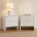 Artiss 2x Bedside Table 2 Drawers - Beige