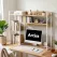 Artist Desk Organizer 2-Tier Desk Shelf 24cm Depth for Unblocked Monitor View Asymmetrical Desk Hutch Dorm for WFH & Gaming Heavy-Duty