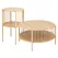 Artiss Coffee Table 2-Tier Round Wood