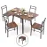 Artiss Dining Table and Chairs Set 5pcs with Extendable 60-120cm Drop-Leaf Table Brown