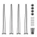 4 Pack Hairpin Table Legs 101.6cm Black Heavy Duty 3 Rod Carbon Steel Furniture Legs for Desk Dining Table Bench End Table DIY Each Supports 99.8kg