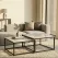 Interior Ave - Ciest Square Nested Coffee Table Set - White Marble Stone